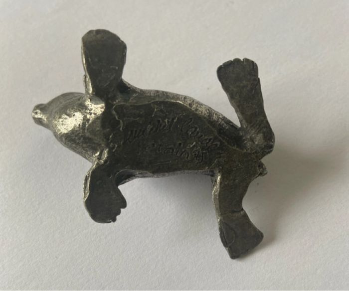 Figurine otarie en étain fin et massif signée Michel Laude - photo numéro 4