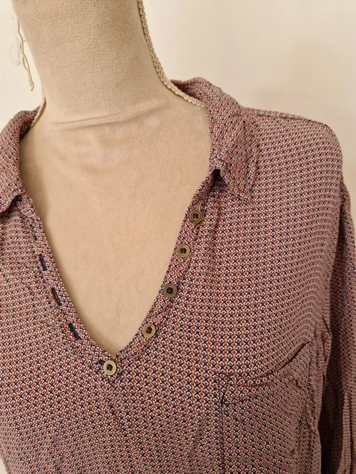 Blouse a motif phildar taille 48 - photo numéro 2