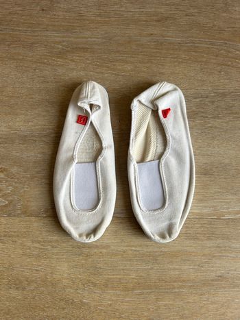 Chaussons de gymnastique/danse blancs TEX – pointure 35
