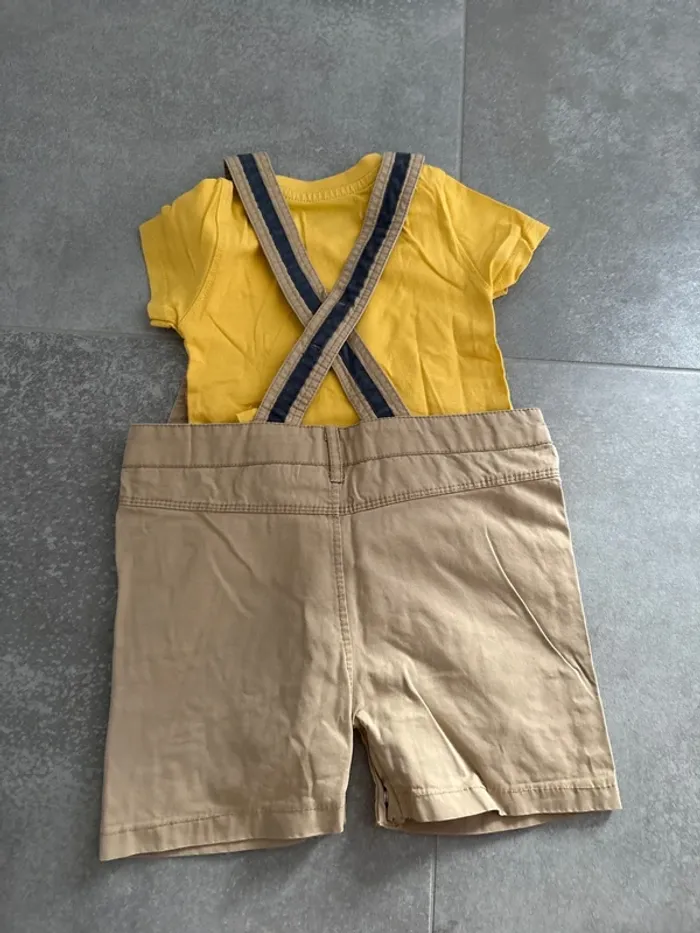 Ensemble tee shirt salopette short - photo numéro 2