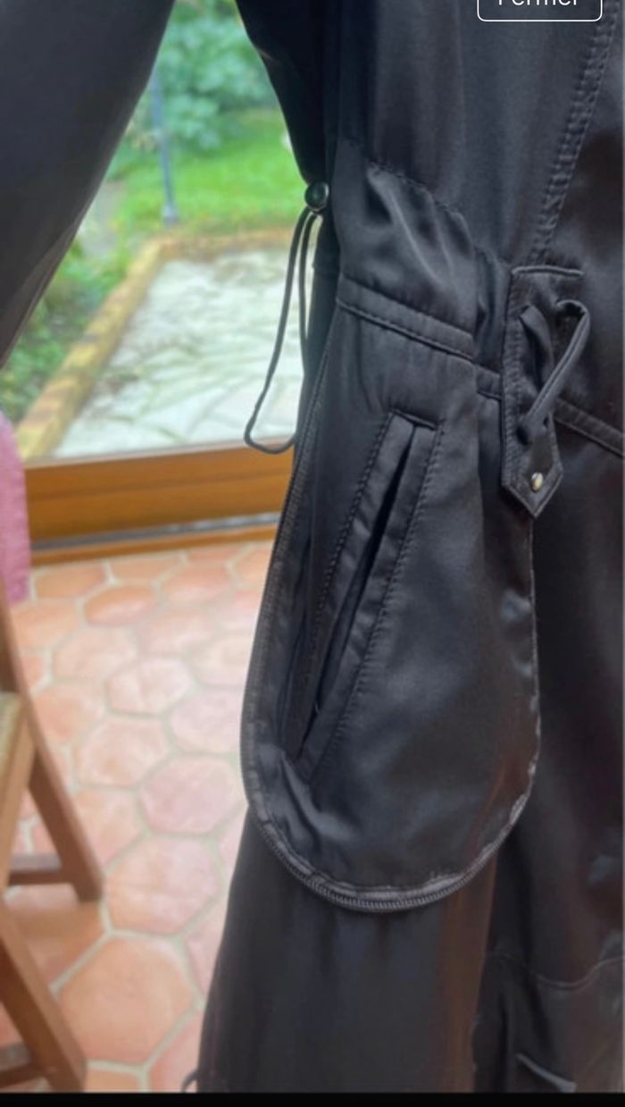 Manteau long marron femme doublé polaire chaud et élégant - photo numéro 4