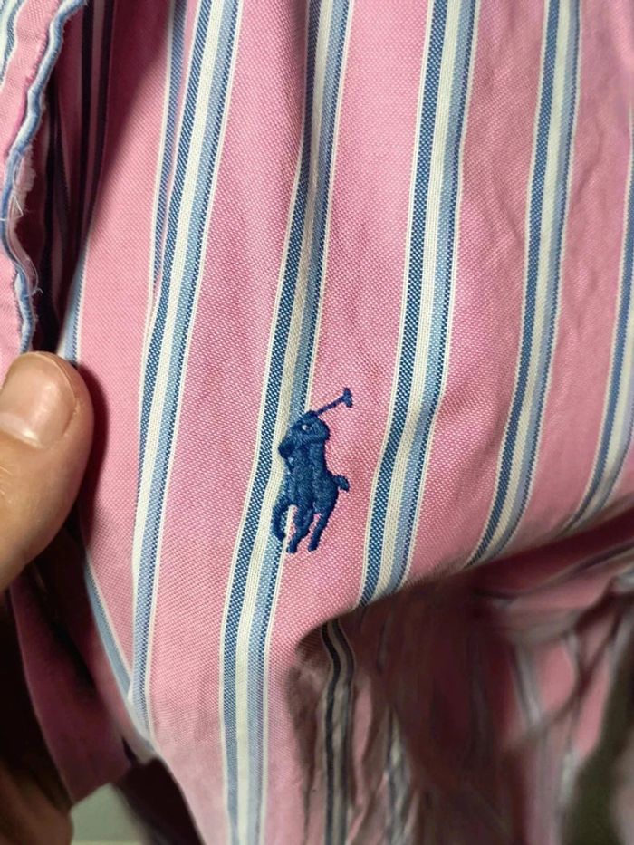 Chemise Ralph Lauren rayée rose vintage Y2K – Élégance intemporelle - photo numéro 6