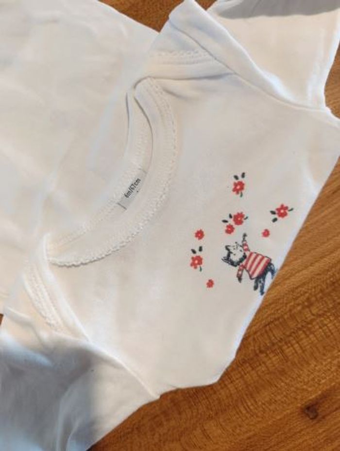 Lot 8 bodies Petit bateau 6 mois - photo numéro 2