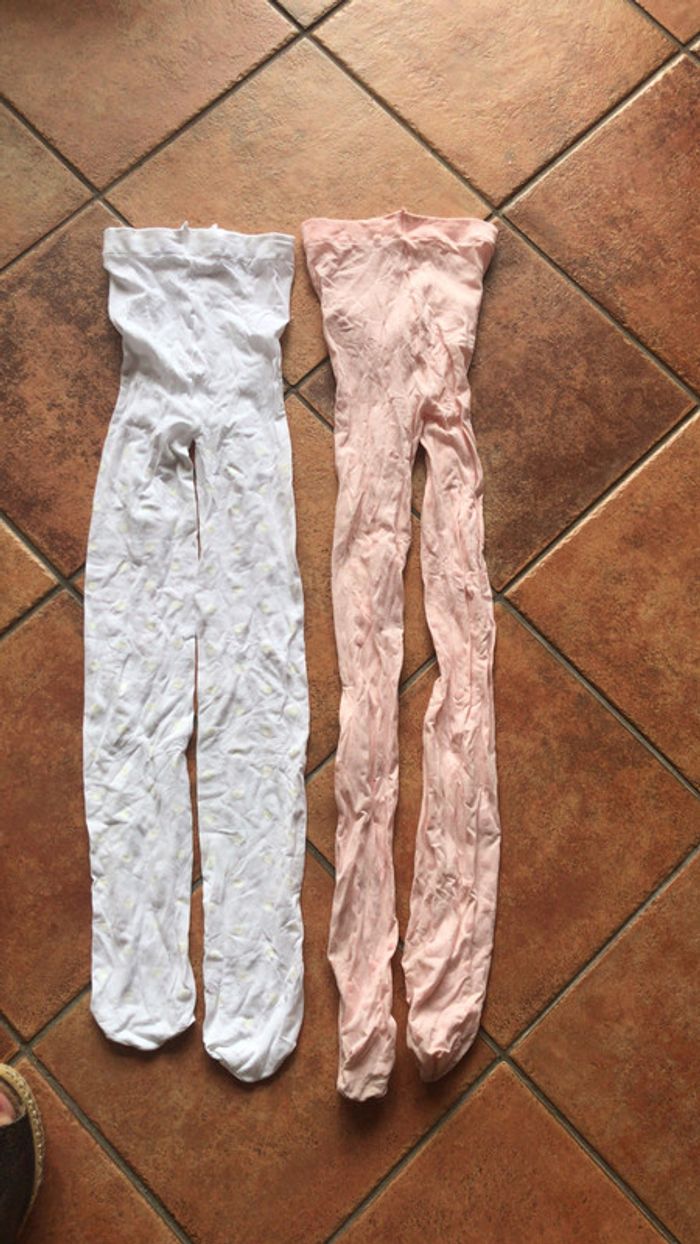 Lot de 2 collants taille 11/12 avec cœurs - photo numéro 2