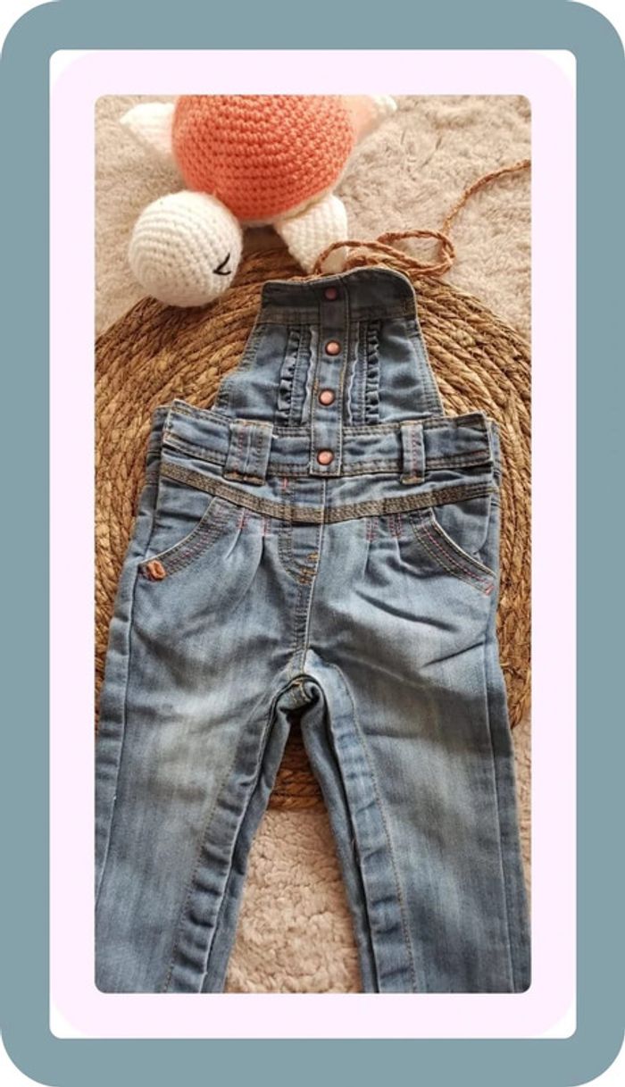 Salopette pantalon fille 6 mois - photo numéro 2