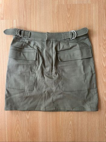 Jupe droite kaki