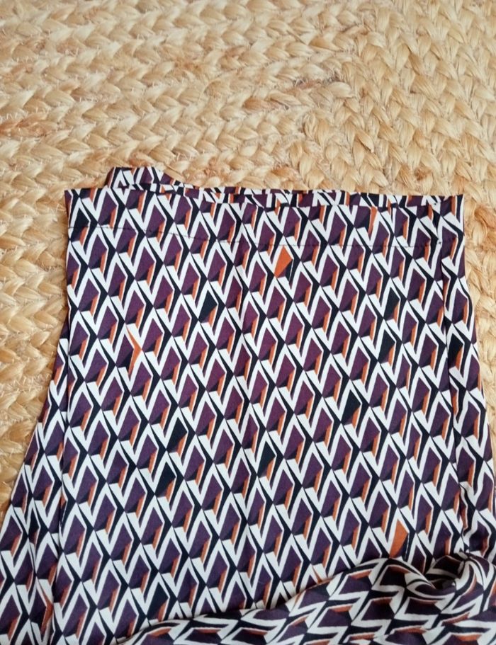 Pantalon fluide léger motif géométrique - photo numéro 2