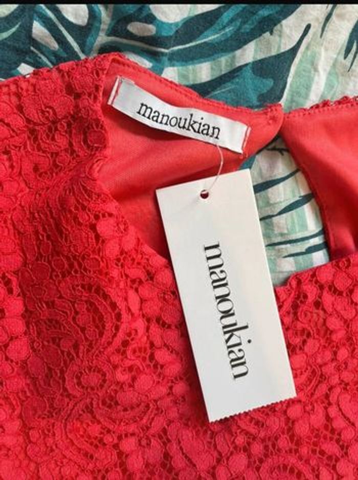 Robe d’été taille 2 corail Manoukian neuve - photo numéro 8