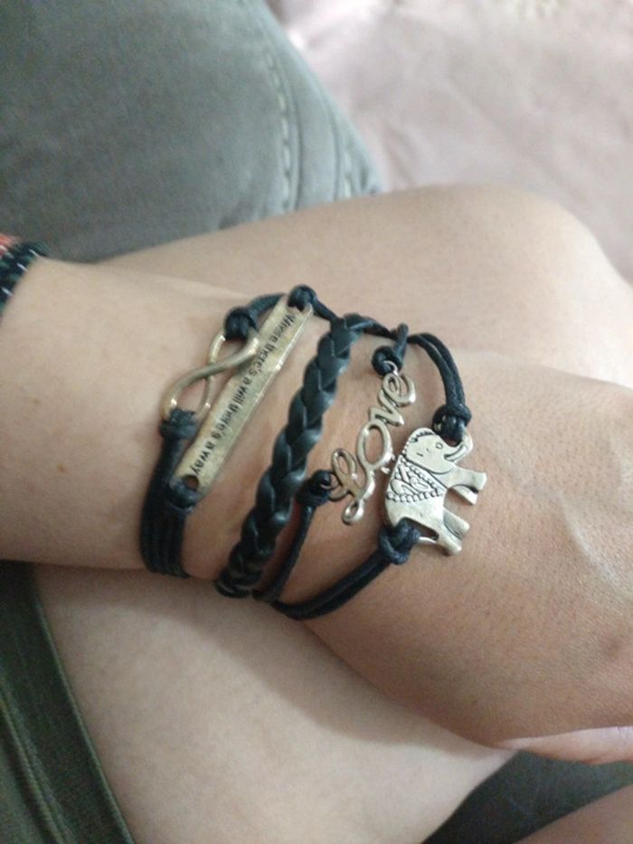 Bracelet éléphant,love,infini - photo numéro 7
