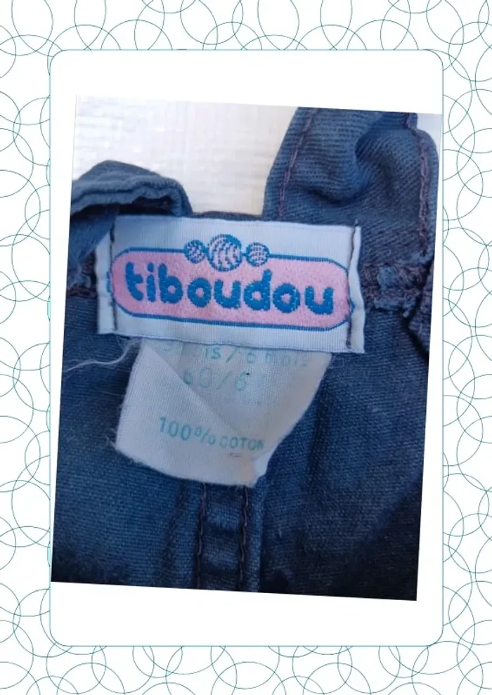 Salopette-short 3-6 mois Tiboudou - photo numéro 3