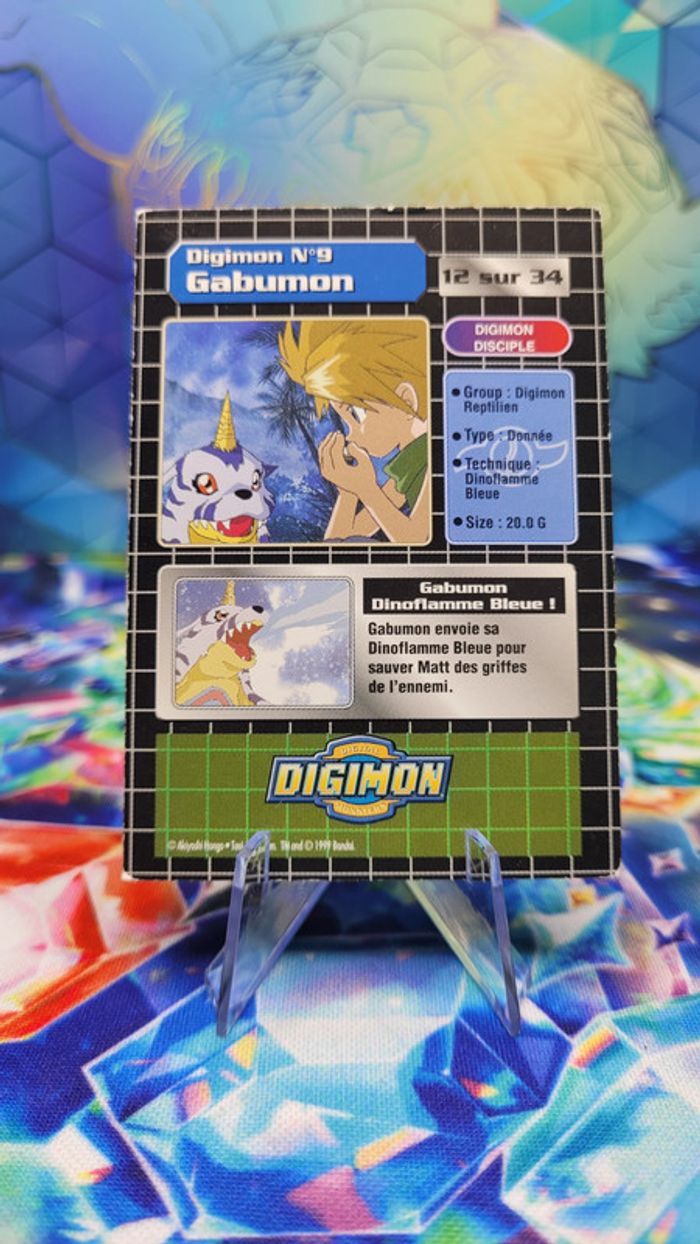 Carte Digimon Gabumon 12/34 Édition Série TV - photo numéro 2