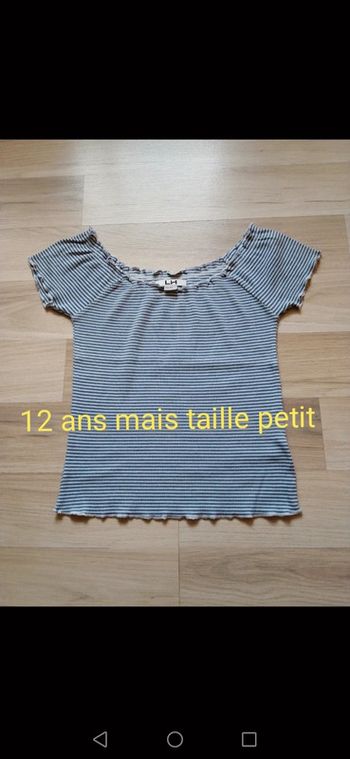 Débardeur 12 ans mais taille petit