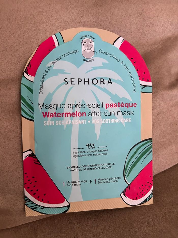 Masque après soleil Sephora à la pastèque