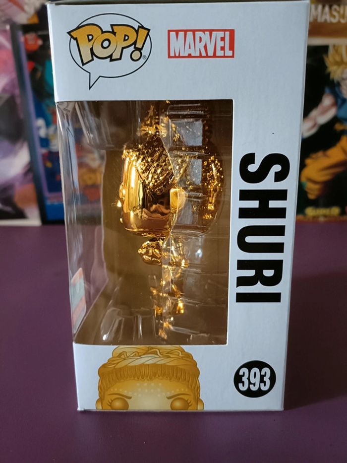 Figurine Funko Pop Marvel Black Panther Shuri Gold 393 2018 Fall convention Exclusive Neuf - photo numéro 4