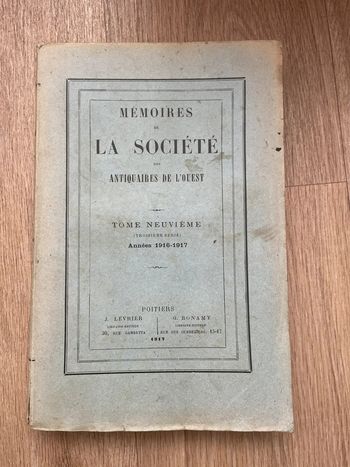 La société Antiquaires de l’ouest 1917