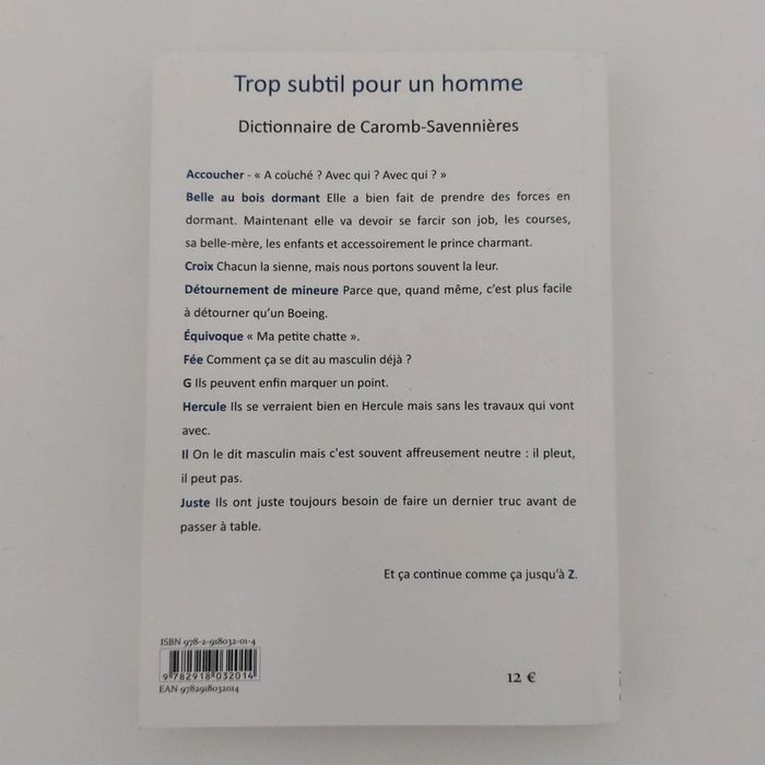 Livre - Trop subtil pour un homme. - photo numéro 2