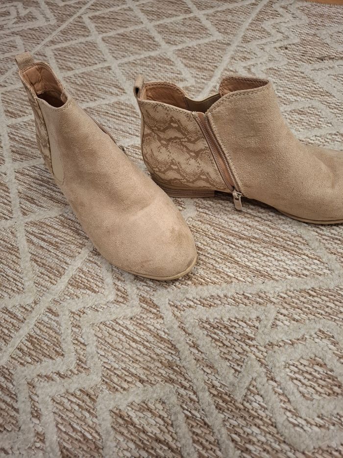 Bottines  beige