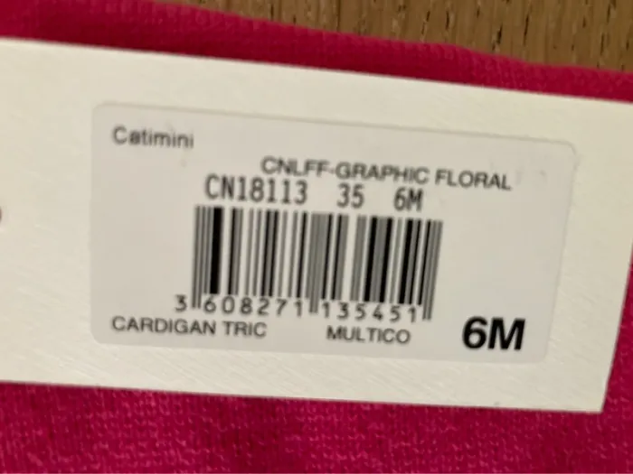 Catimini gilet fille rose bleu mignon taille 6 mois - photo numéro 5