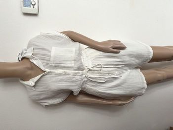 Combi short blanc écru taille 42, 100% coton