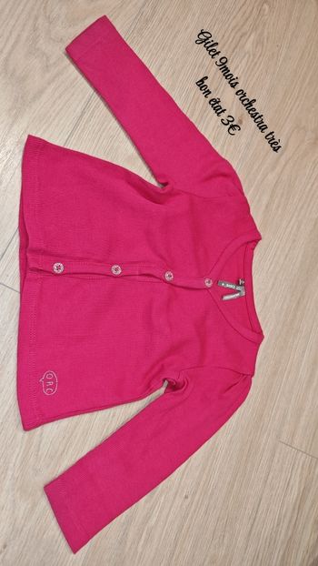 Gilet fuchsia 9mois orchestra 
