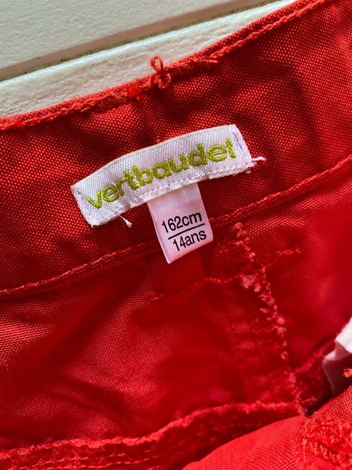Pantalon rouge en toile Neuf - photo numéro 2