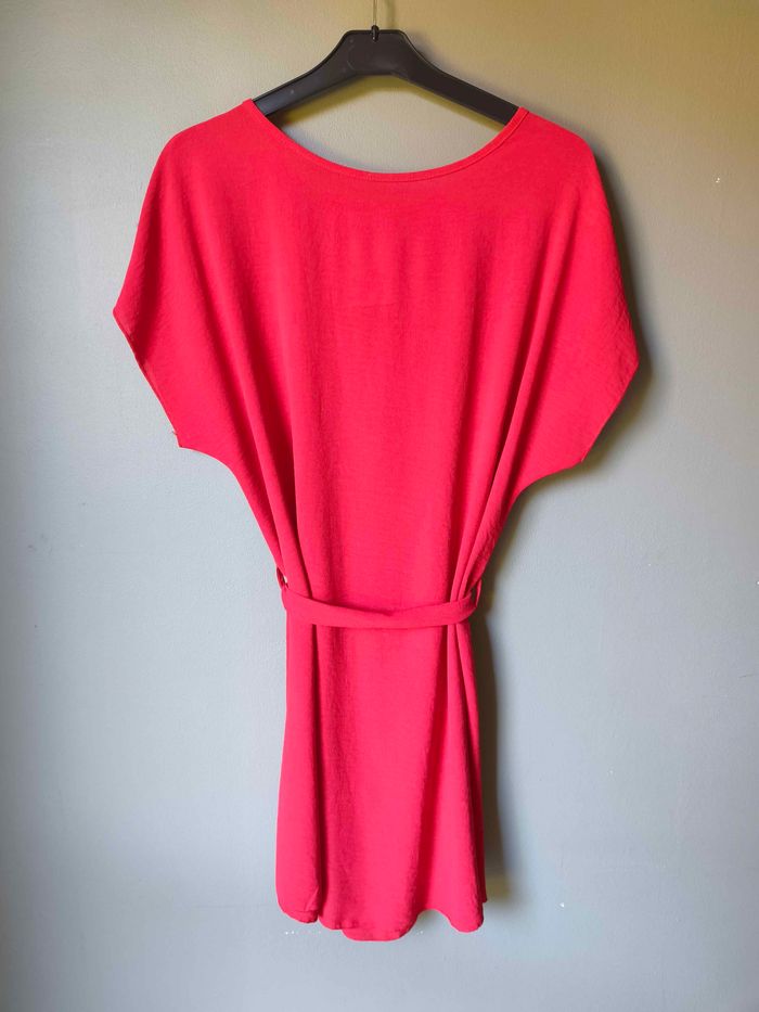 robe d'été rouge avec ceinture taille unique du 36 au 44 - photo numéro 2