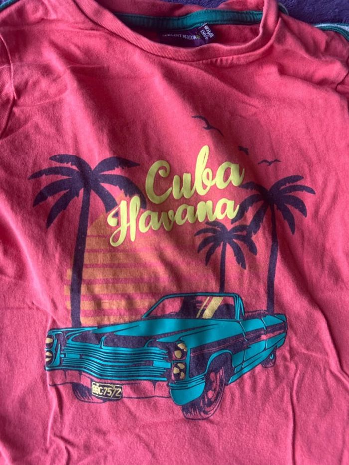 T-shirt manches courtes garcon thème cuba havana Sergent major taille 4 ans - photo numéro 2