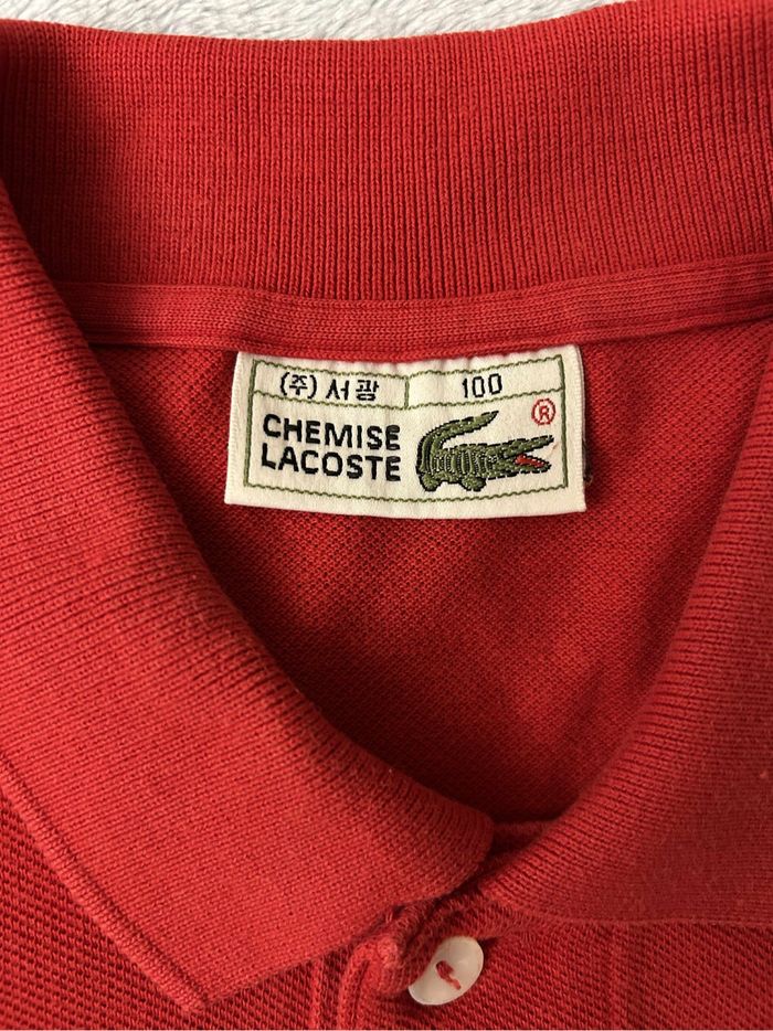 Polo Lacoste vintage rouge - photo numéro 2