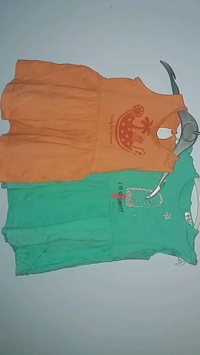 Lot de 2 robes d'été 12 mois - photo numéro 2