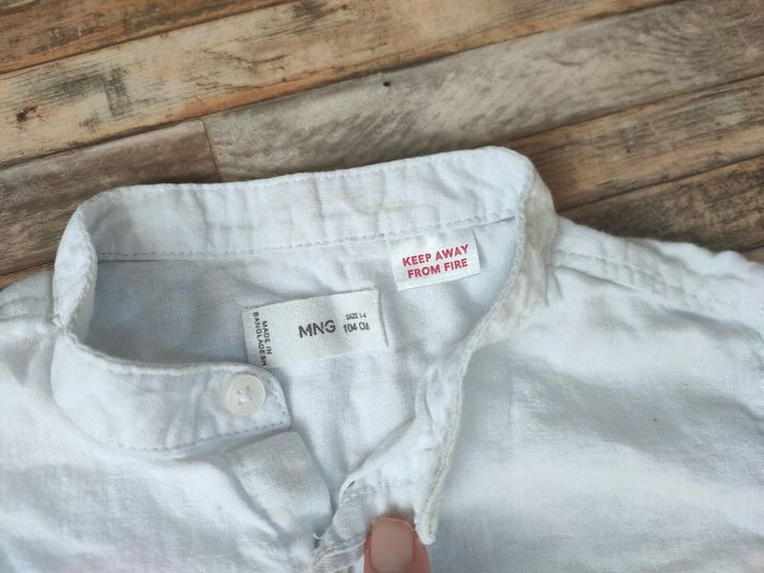 Ensemble cérémonie coton lin blanc garçon 3 ans Zara - photo numéro 4