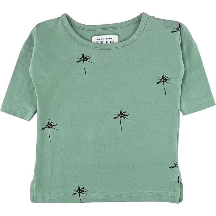 T-Shirt à manches longues 6-9 mois en coton bio et élasthanne Little Indians