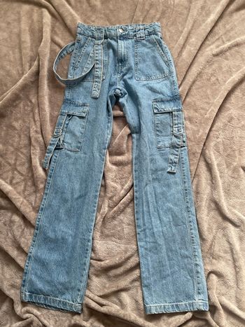 Jeans cargo bleu Jennyfer taille 34 parfait état