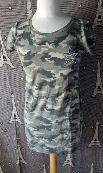 Long t-shirt robe imprimé militaire (camouflage)taille L-XL
