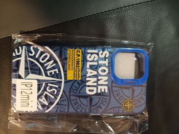 Coque stone island bleu ip12 mini