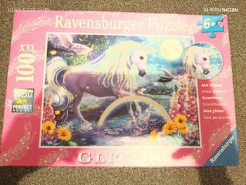 Puzzle licorne avec paillettes