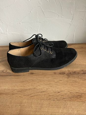 Chaussures noires à lacets style derby - pointure 40