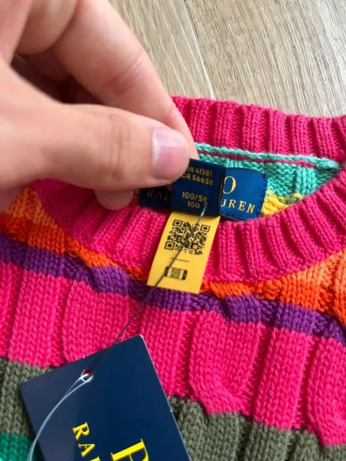 Ralph Lauren Pull Multicolore 3ans - photo numéro 3