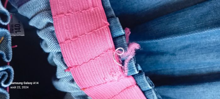 Jupe en jean plissée taille élastique bleu fille 10 ans tape à l oeil - photo numéro 15