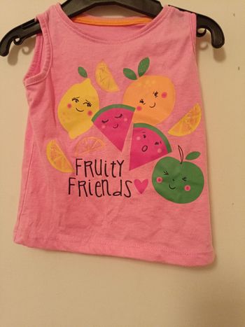 Débardeur rose "Fruity Friends" – Young Dimension – 12/18 mois