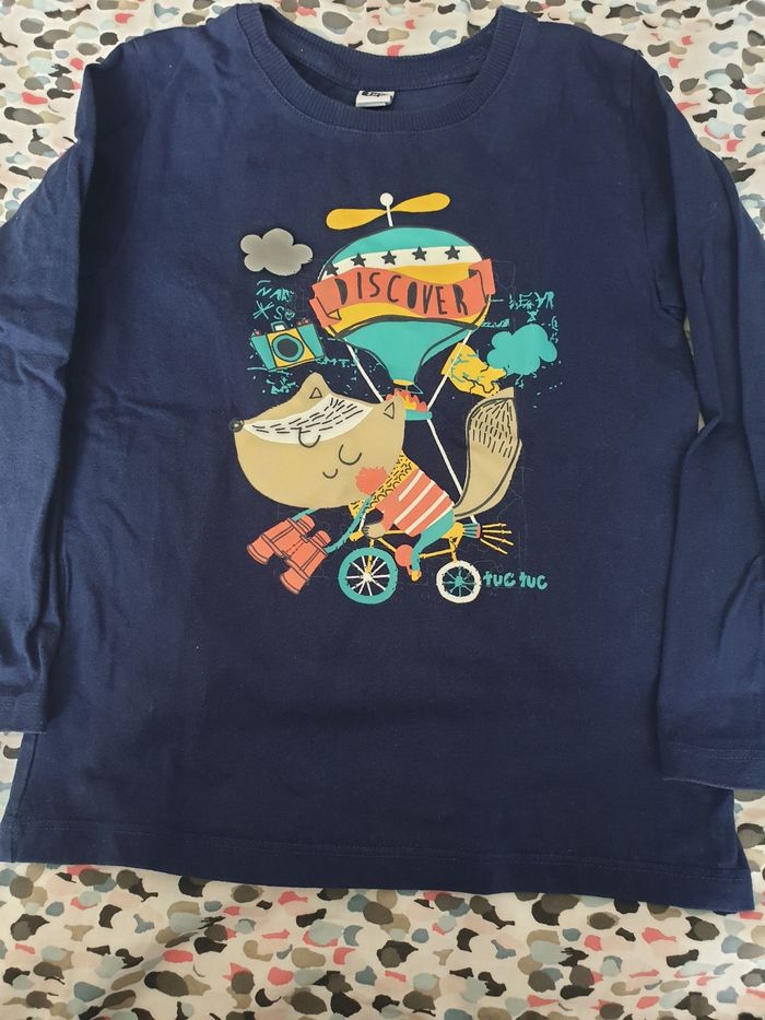Tshirt tuc tuc montgolfière bleu 4 ans - photo numéro 2