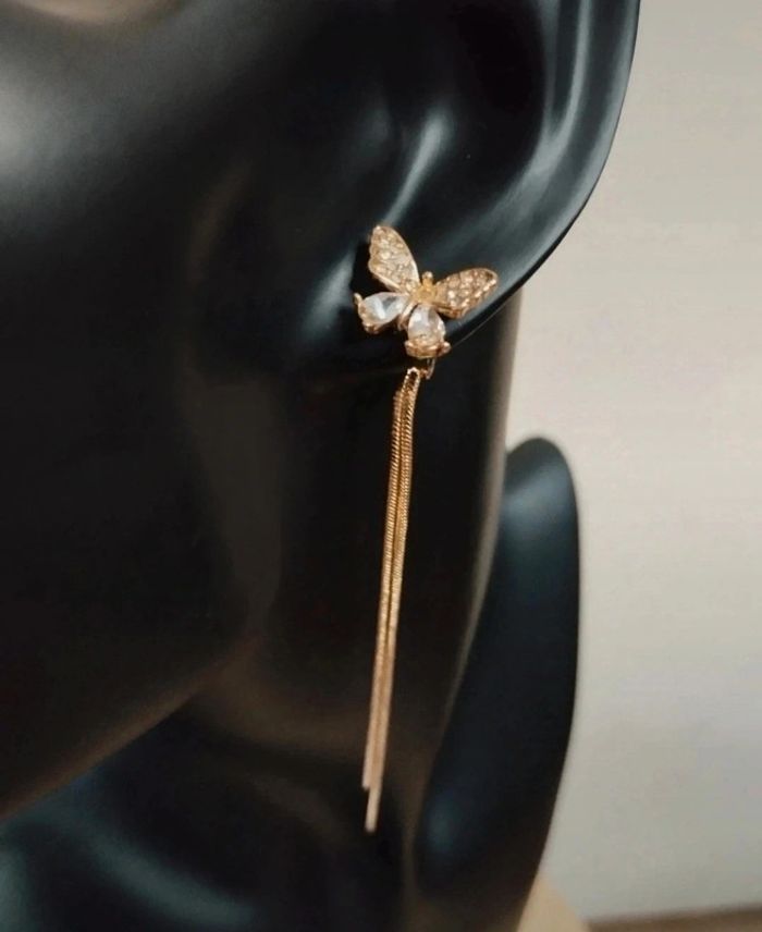 Boucles d'oreilles papillon fantaisie