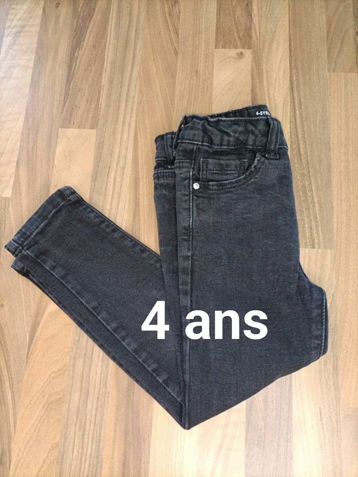 Pantalon jean skinny noir 4 ans denim co - photo numéro 1