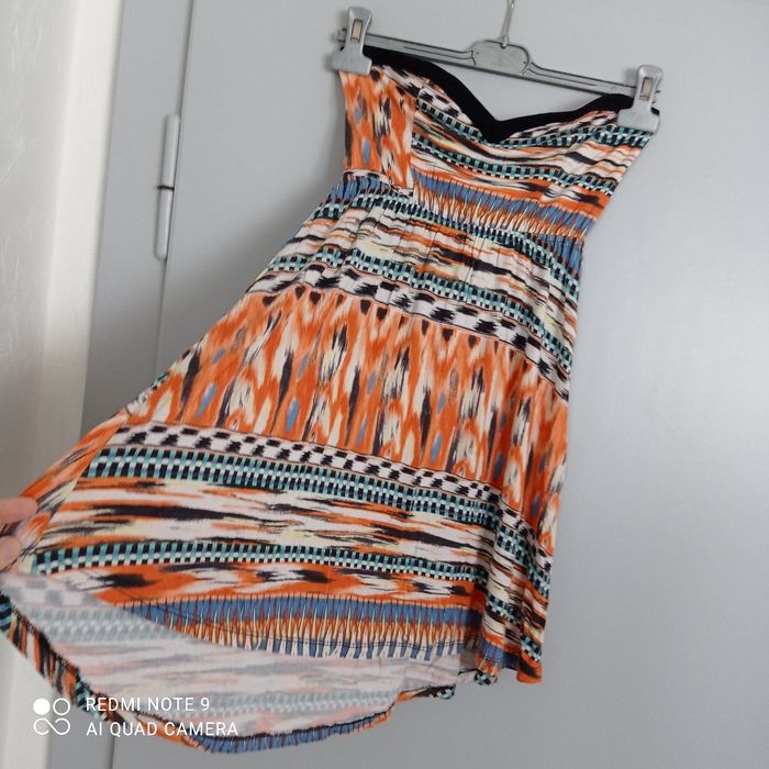 Robe bustier orange à motifs t38 Bershka - photo numéro 2