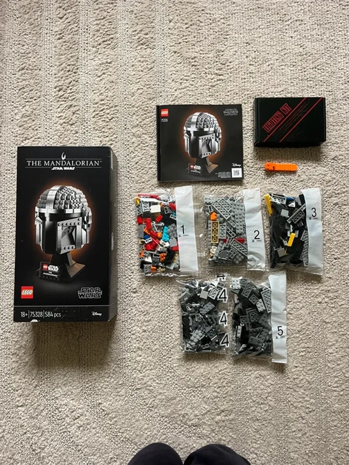 Lego - Casque The Mandalorian 75328 - Star Wars - kit lumière led - photo numéro 12
