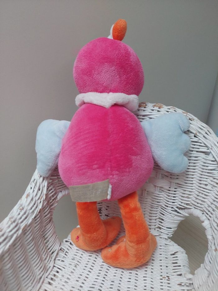 Tape a l'œil - peluche doudou poule rose - photo numéro 3