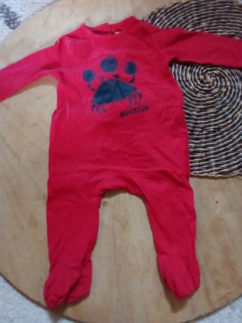 Pyjama coton 6 mois rouge
