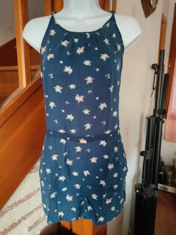 Combi short fleurie