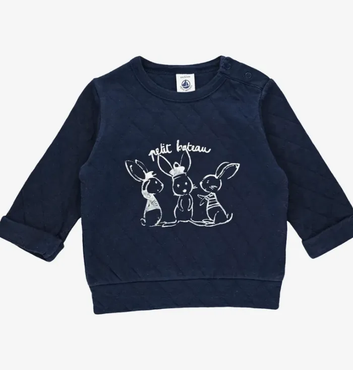 Sweatshirt 6 mois en coton Petit Bateau