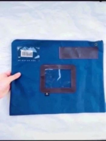 Sublime Pochette sac zippé à fermeture à glissière imperméabilisé bleu marine Alba neuv