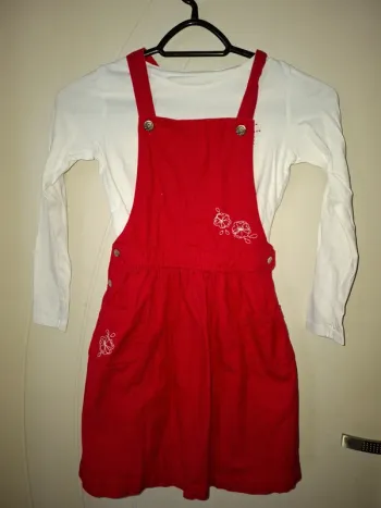 Ensemble robe salopette et T-shirt ML 8 ans Sergent Major